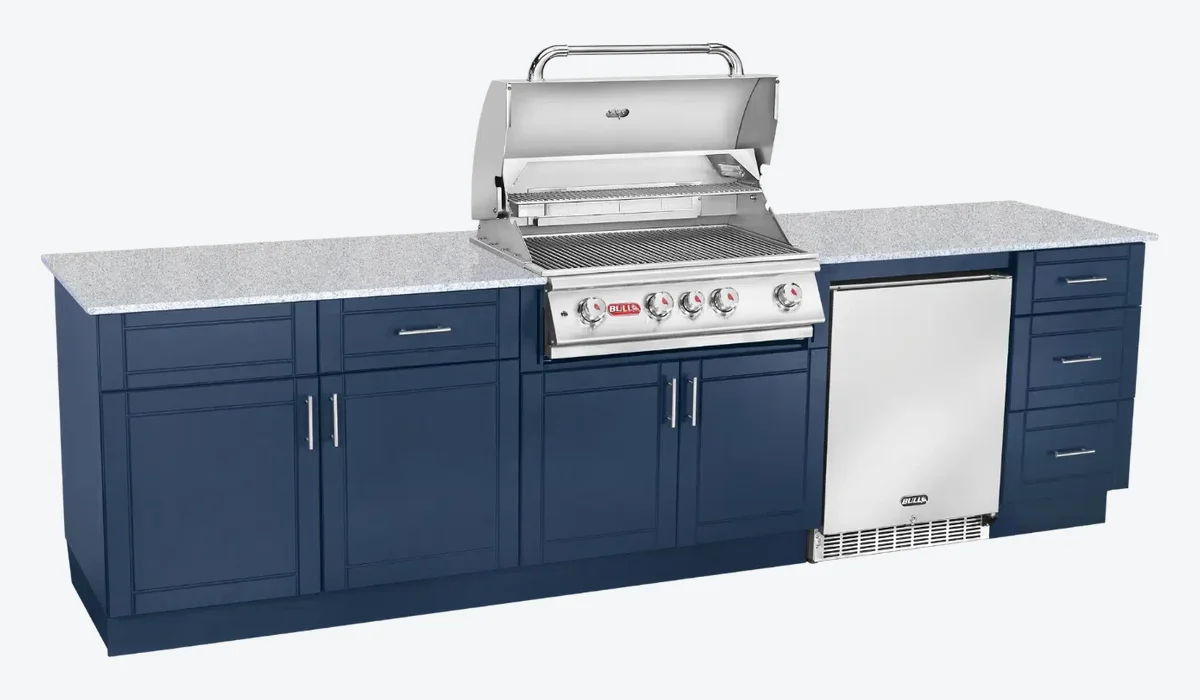 Bull Charleston 10 ft DuraBull outdoor kitchen, Symphony Blue
